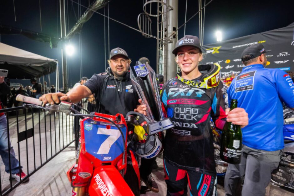 Honda HRC Progressive al Ridgedale SMX 2026 con Hunter Lawrence protagonista nella 450