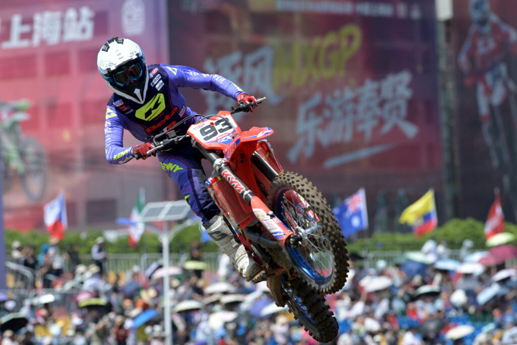 Jago Geerts con la Beta RX450 nel GP di Shanghai, chiuso al nono posto della classifica MXGP