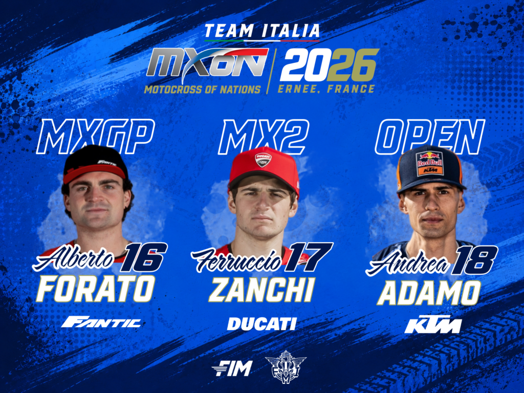 Alberto Forato nella formazione italiana per il Motocross delle Nazioni a Ernée