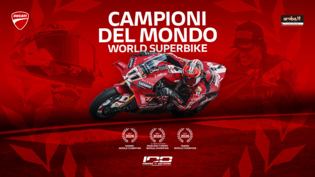 Nicolò Bulega campione WorldSBK 2026 con Ducati e Aruba.it Racing
