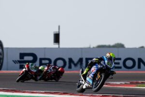 Andrea Locatelli nella gara di Superbike al Cremona Circuit
