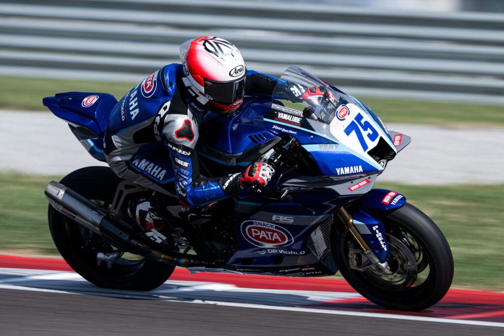 Yamaha di Albert Arenas in seconda posizione nella Superpole del Supersport Cremona