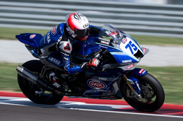 Yamaha di Albert Arenas in seconda posizione nella Superpole del Supersport Cremona