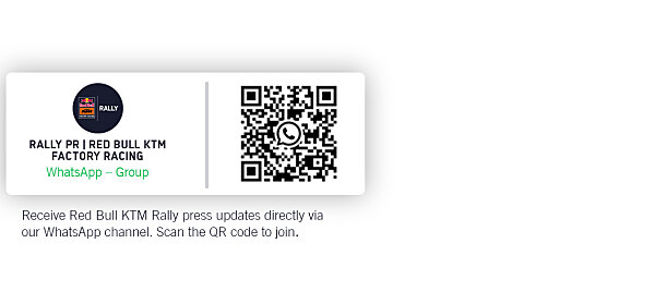 Codice QR del canale WhatsApp dedicato al team rally KTM 2027