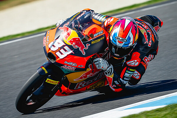 Alvaro Carpe in sella alla KTM RC4 nella Moto3 a Phillip Island