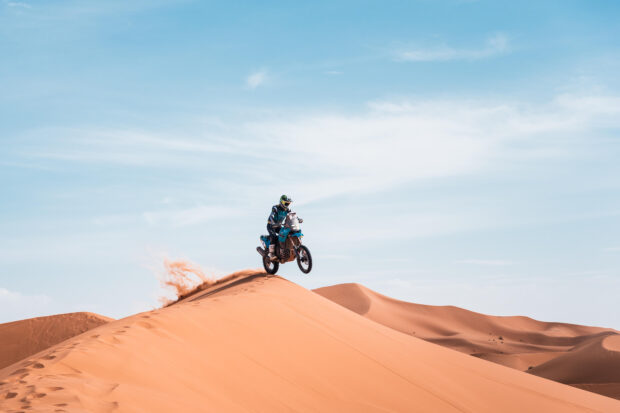 Ténéré Yamaha 700 Rally impegnata nell’Addax Rally 2026 in Marocco