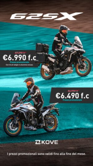 Kove 625X PRO, crossover inclusa nelle promozioni Kove 2026