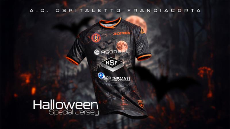 Maglia Halloween Acerbis per Ospitaletto Franciacorta in nero e arancione