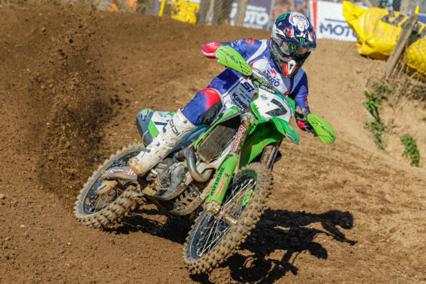 Romain Febvre al Motocross delle Nazioni di Ernée con la Kawasaki KX450-SR