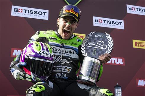 Jeremy Alcoba protagonista del WorldSSP Estoril con il Kawasaki WorldSSP Team